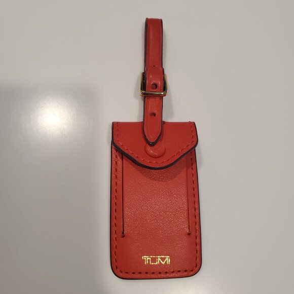 new Tumi Large Red Luggage Tag - Picture 2 of 3
